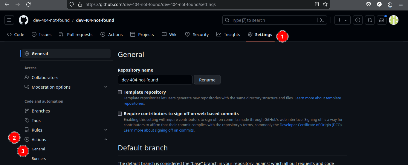 Gh actions permissions