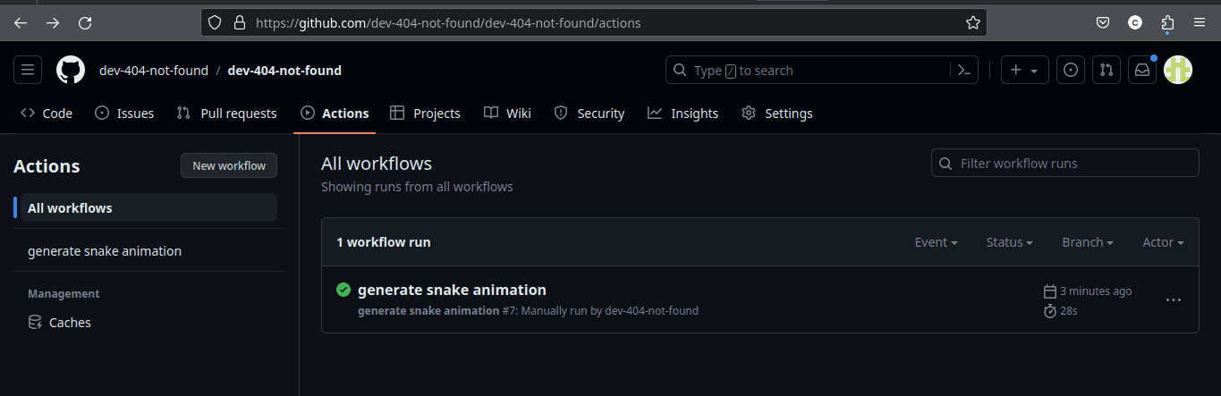 Gh run workflow 2