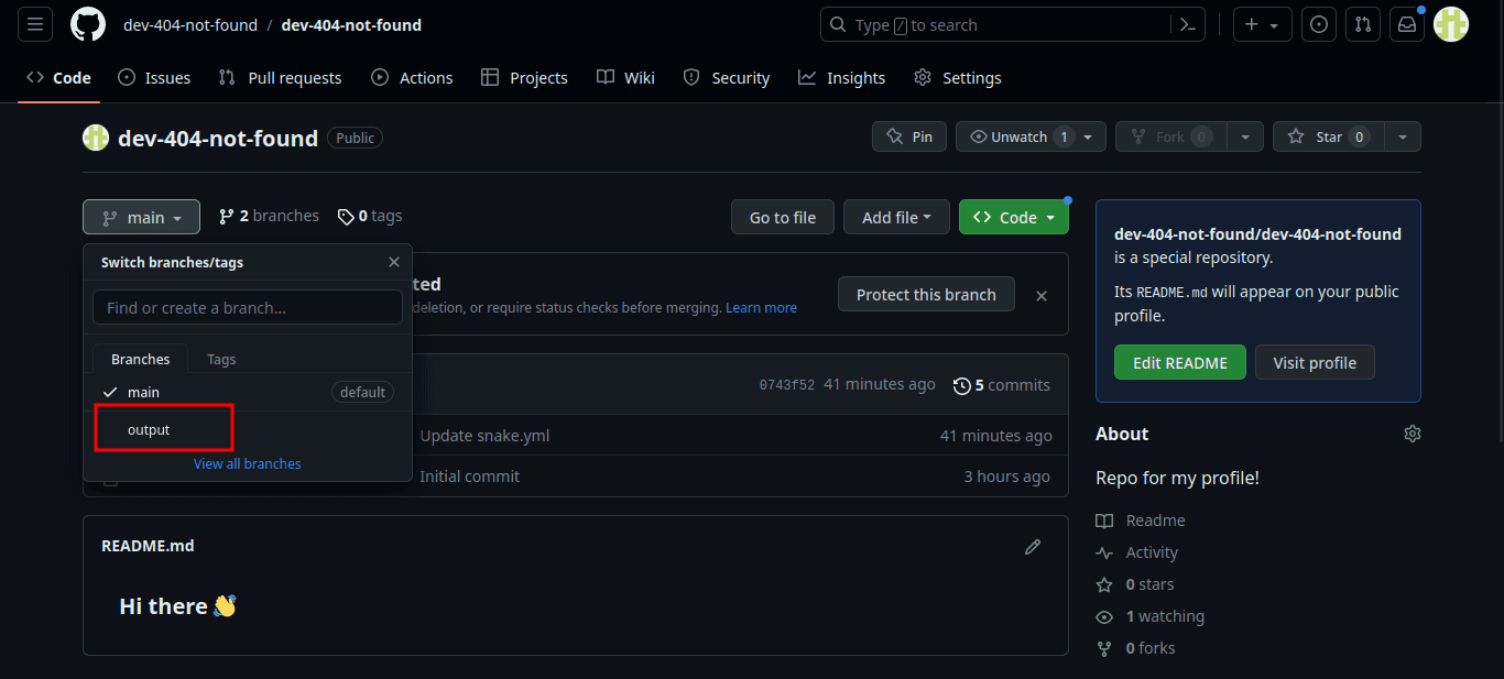 Gh update README
