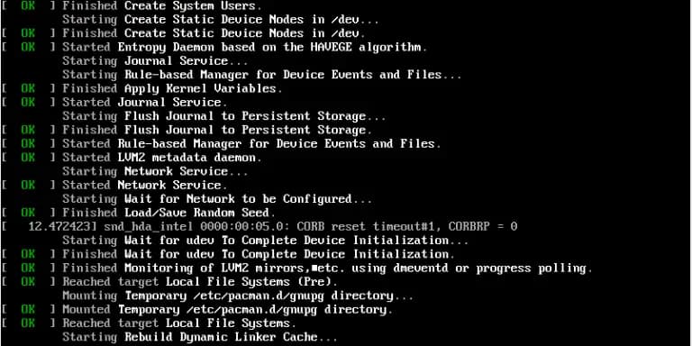 Initialize Arch